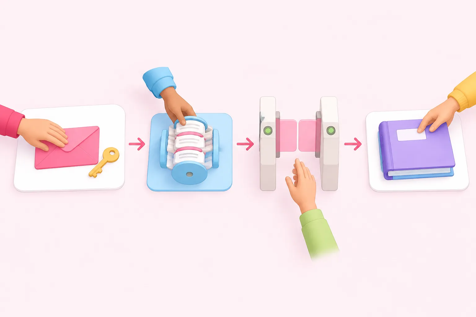 Four work surfaces represent ownership of the HTTPS, integration flow, connectivity and ABAP boundaries.
