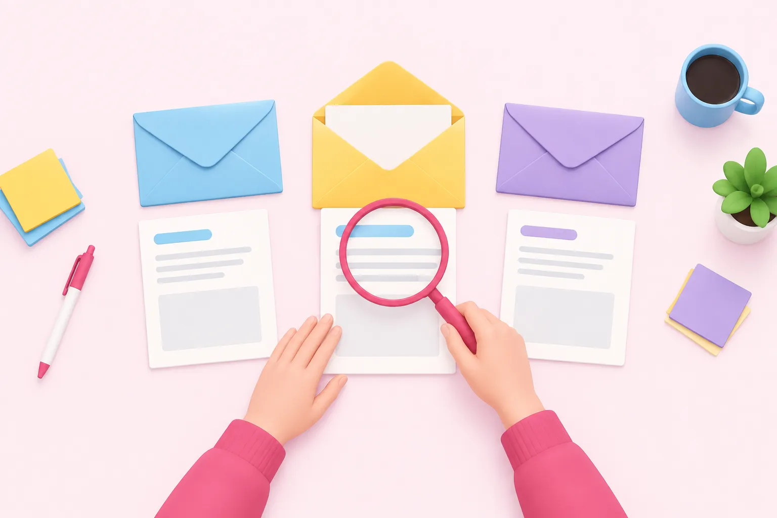 Hands compare three webhook replies with expected-result templates during response testing.