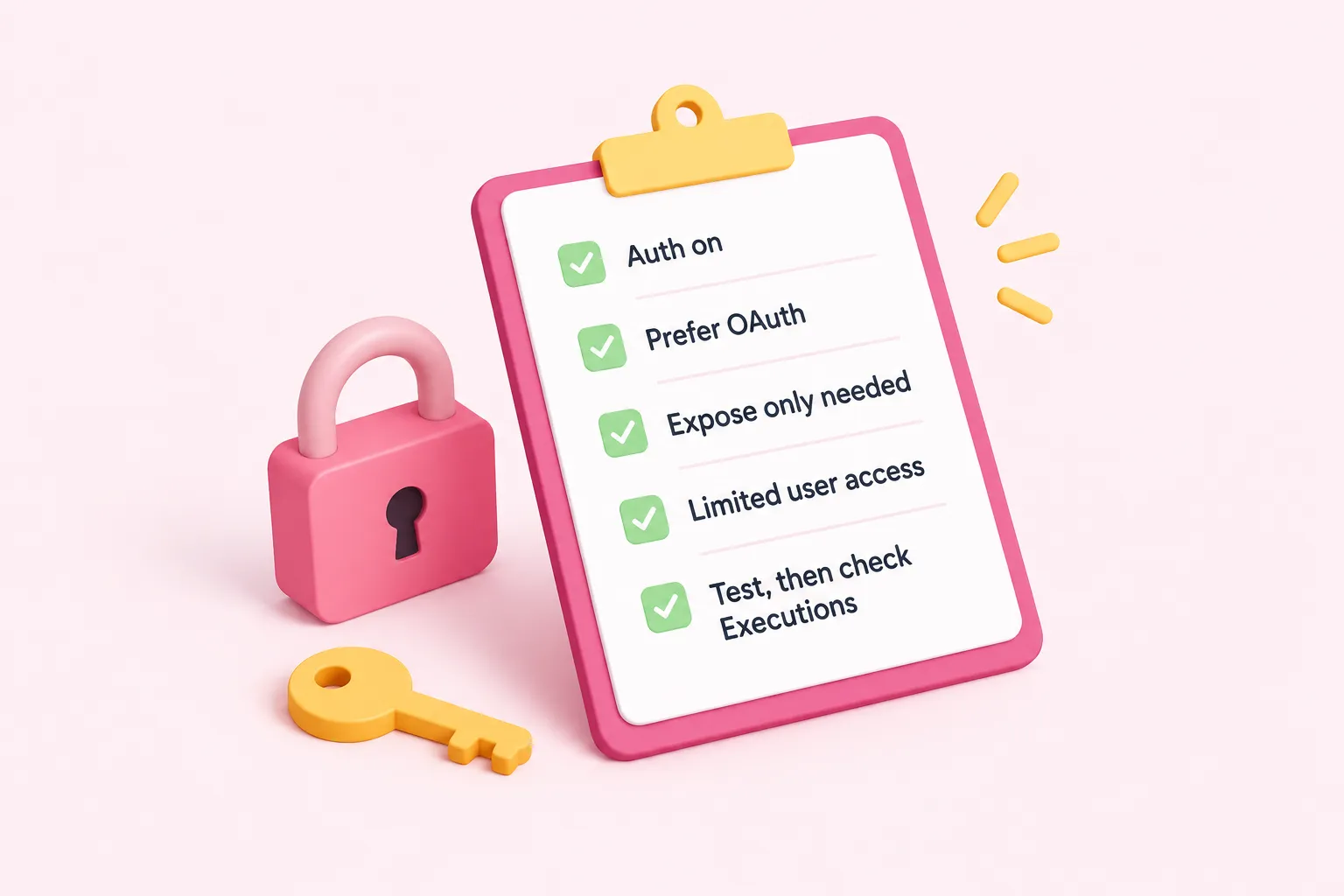 Checklist for securing n8n MCP access on a company instance