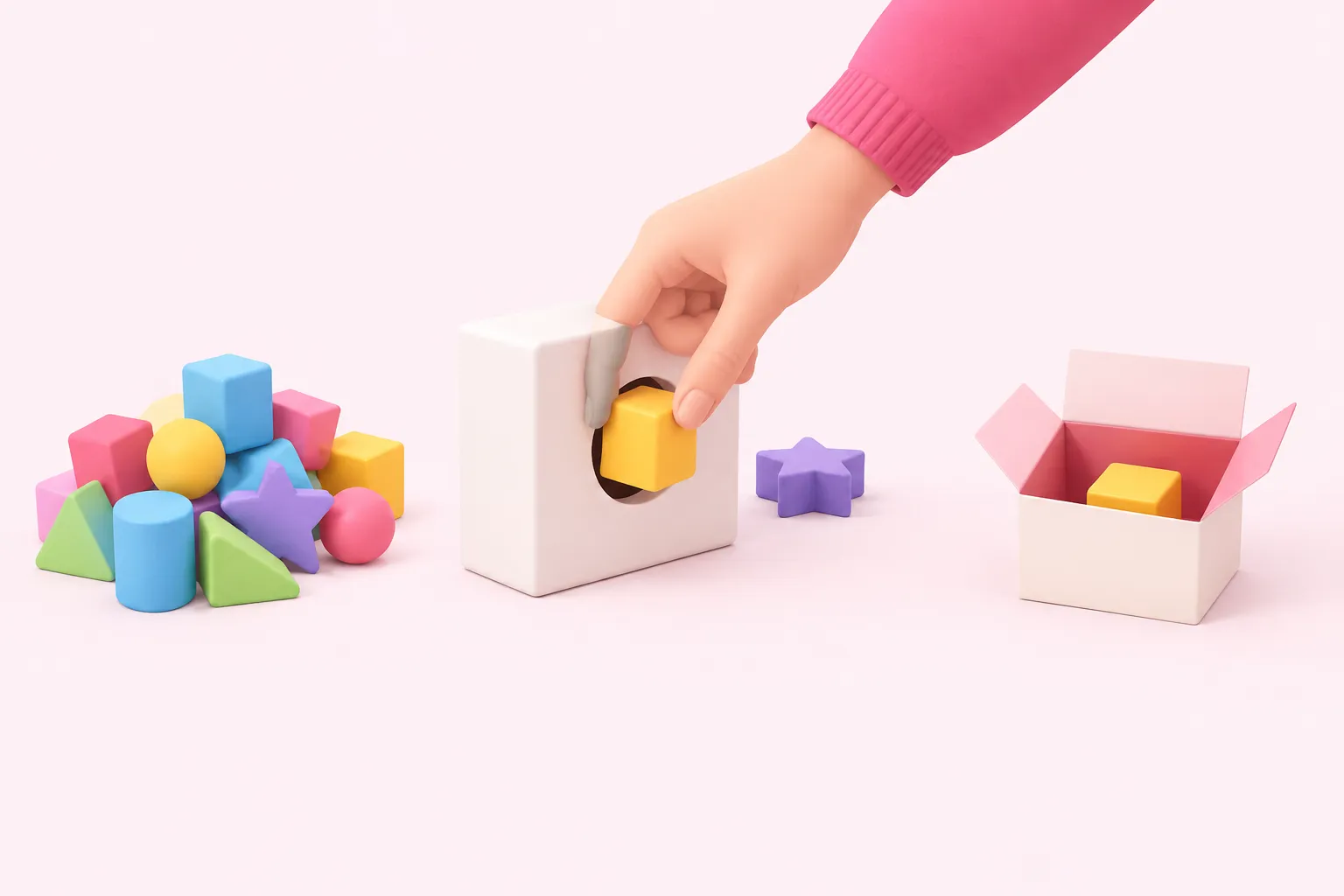 A hand selects one allowed field object and leaves unrelated input outside the prepared update parcel.