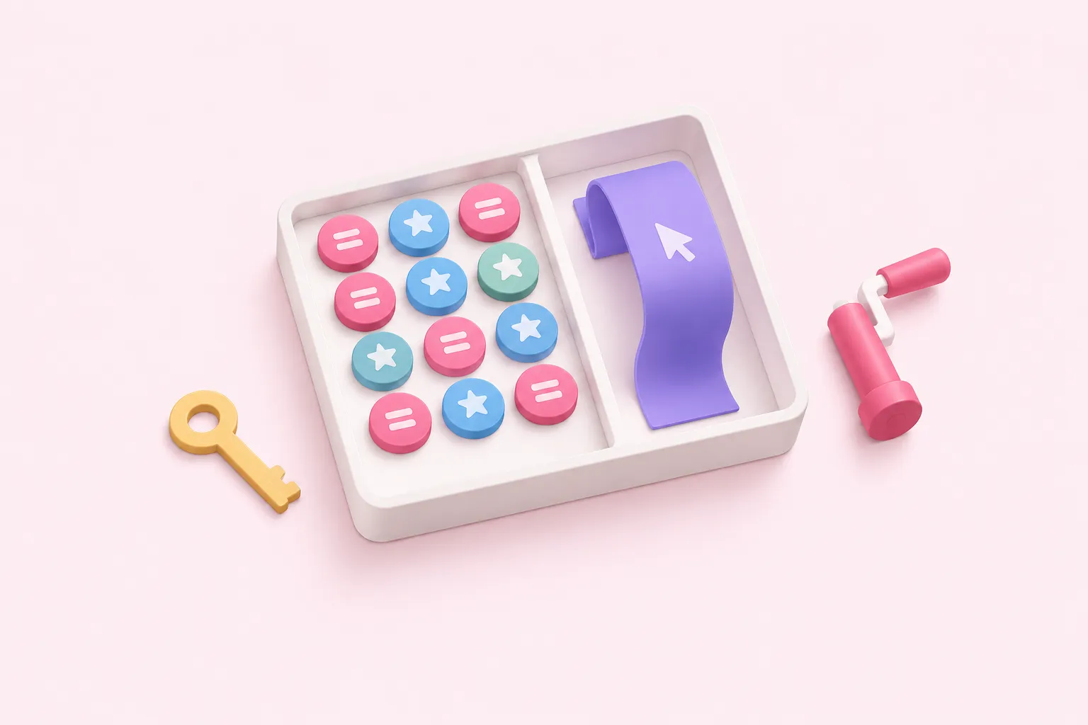 A sandbox tray holds records, a cursor ribbon, an access key and a reset crank for the GraphQL fixture.